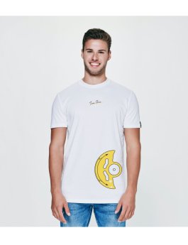 Time Flies T-shirt The Yellow Rotor - Slim Fit White