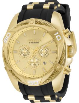 Invicta Bolt 34142 Relógio Masculino - Movimento de Quartzo - Aço Inoxidável com Mostrador Dourado - 50 mm