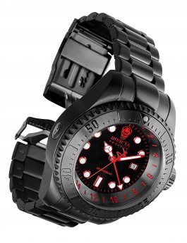 Montre Invicta II Cadran Rouge Réf. 5646 - Boîte 49mm Acier - Étanche 100m - Neuf Avec étiquettes
