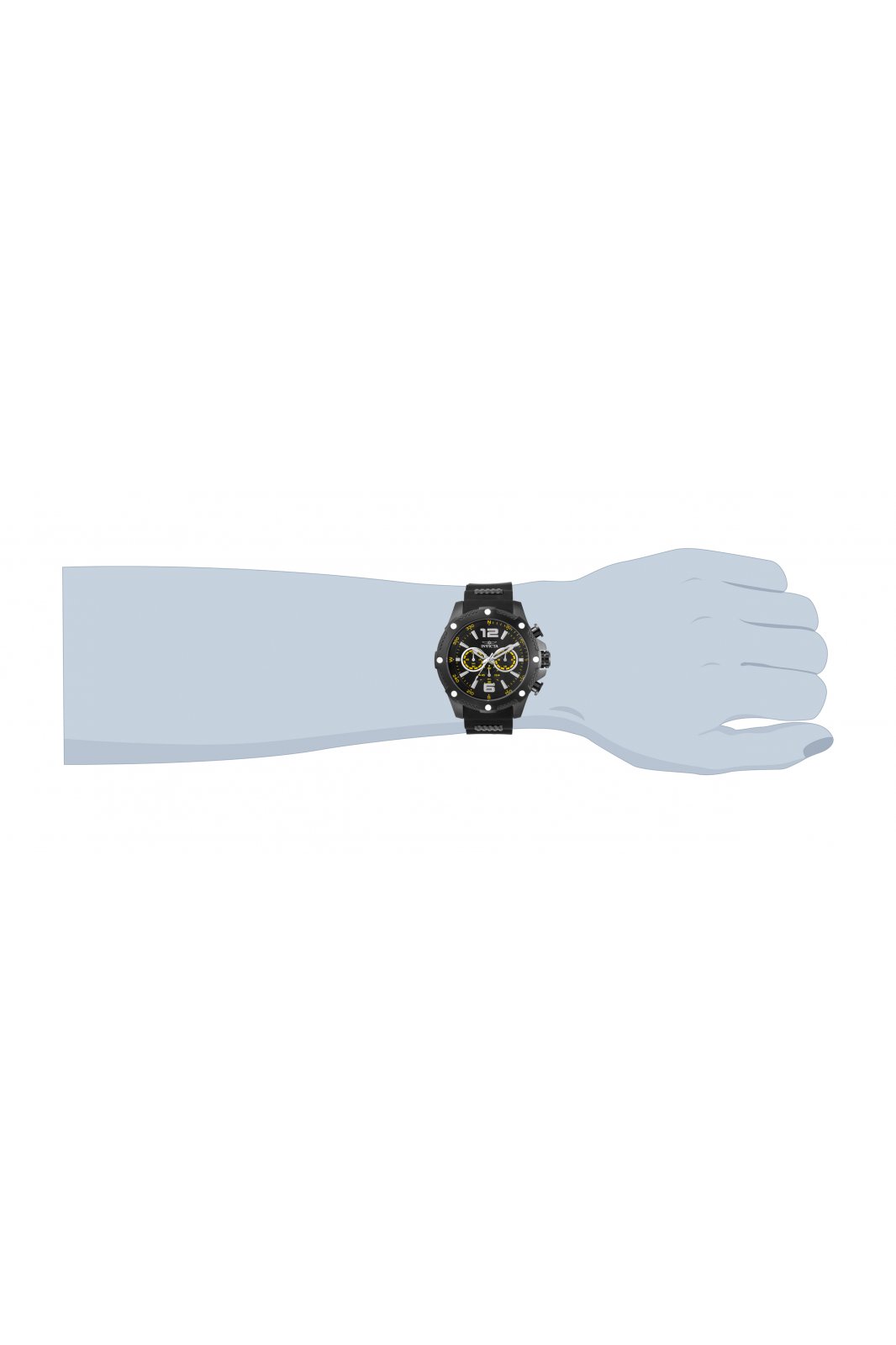 Invicta I-Force 34021 Reloj para Hombre - Movimiento de Cuarzo - Acero Inoxidable con Esfera Negra - 50 mm