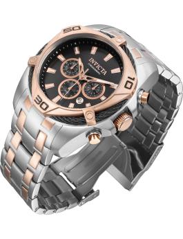 Invicta Bolt 34129 Relógio Masculino - Movimento de Quartzo - Aço Inoxidável com Mostrador Preto - 50 mm