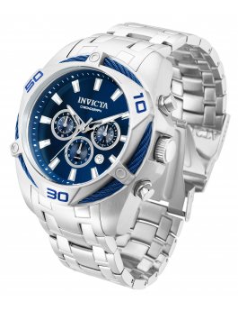 Invicta Bolt 32373 Reloj de Hombre - Movimiento de Cuarzo - Acero Inoxidable con Esfera Azul - 50 mm