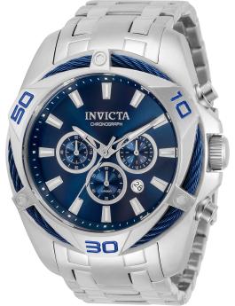 Invicta Bolt 32373 Reloj de Hombre - Movimiento de Cuarzo - Acero Inoxidable con Esfera Azul - 50 mm