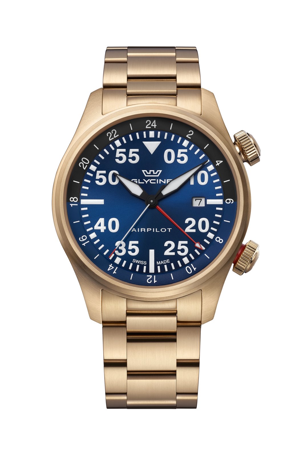 Glycine Airpilot GMT GL0350 Men's Quartz Watch - 44mm