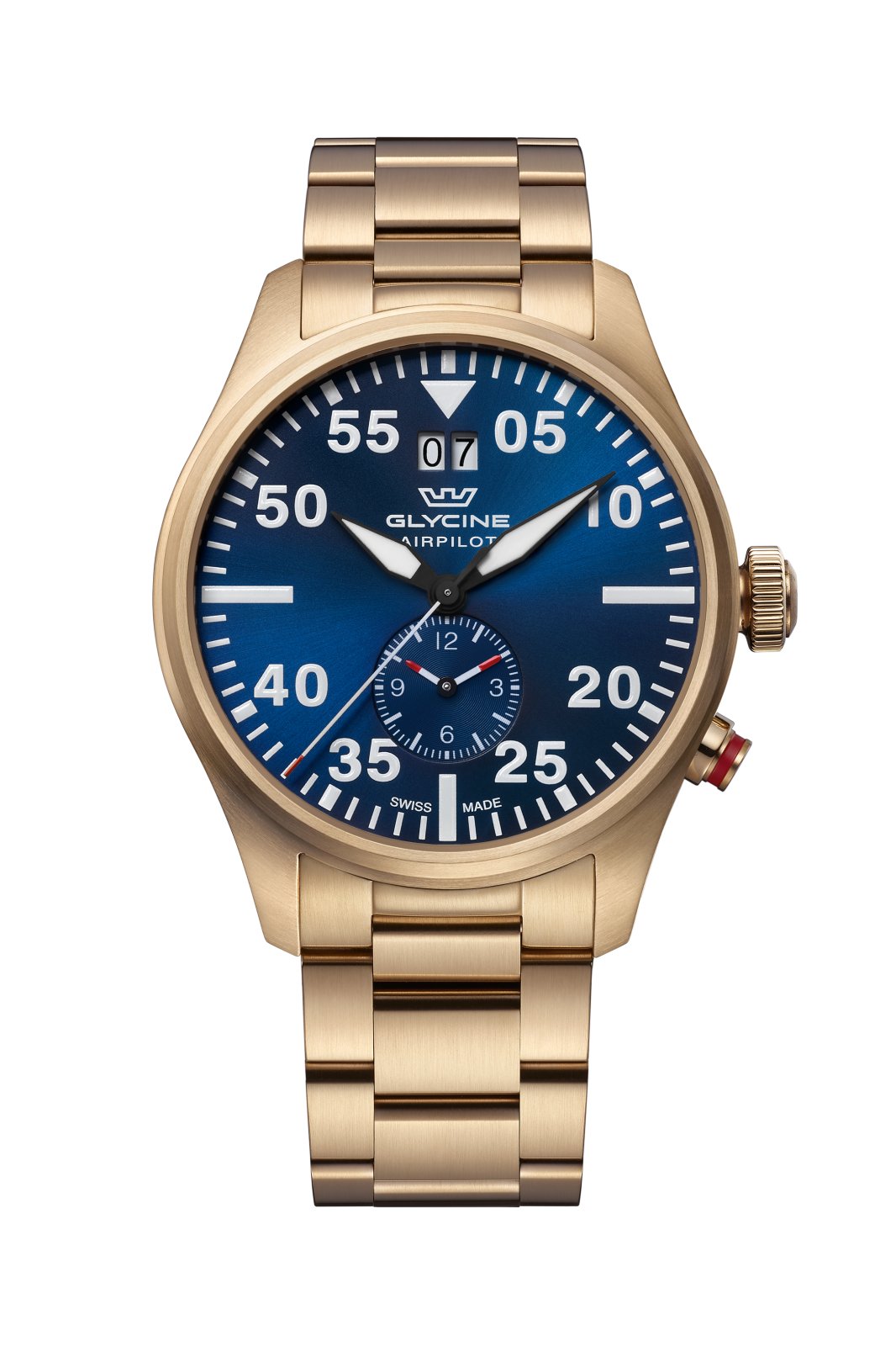 Glycine Airpilot Dual Time GL0368 Men's Quartz Watch - 44mm
