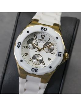 Invicta Angel 18796 Reloj de Mujer - Movimiento de Cuarzo - Acero Inoxidable con Esfera Blanca - 38 mm