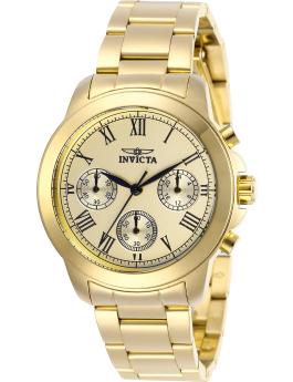 Invicta Specialty 21654 Reloj de Mujer - Movimiento de Cuarzo - Acero Inoxidable con Esfera Dorada - 37 mm
