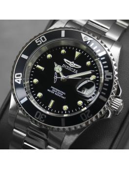 Invicta Pro Diver 26970 Herenhorloge - Quartz Uurwerk - Roestvrij Staal met Zwart Wijzerplaat - 40 mm