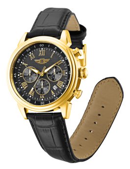 Invicta I by Invicta IBI90242-003 Reloj de hombre - Movimiento de cuarzo - Acero inoxidable con esfera negra - 44 mm