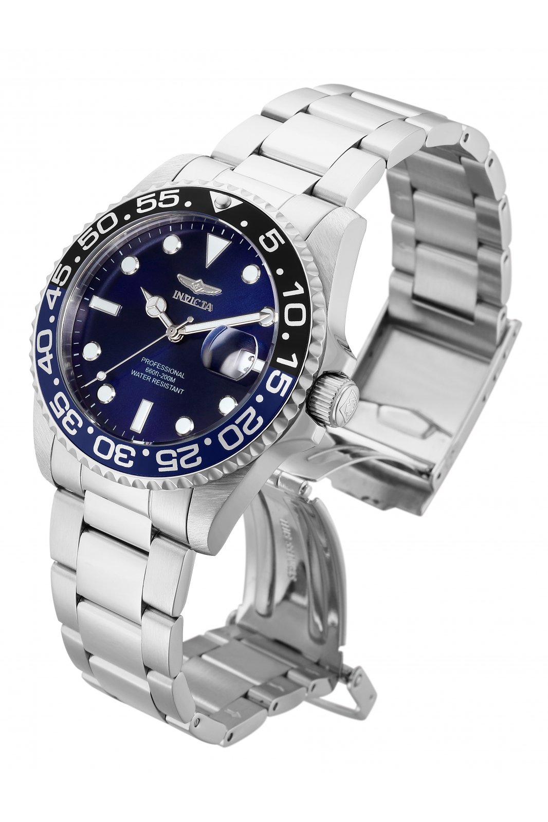 Invicta Pro Diver 33259 Watch - Quartz Movement - Stainless Steel with Blue Dial - 38 mm