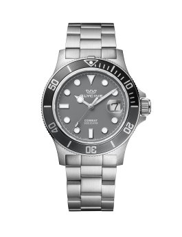 Glycine Combat GL1012 Watch - Quartz Movement - Stainless Steel with Grey Dial - 42 mm